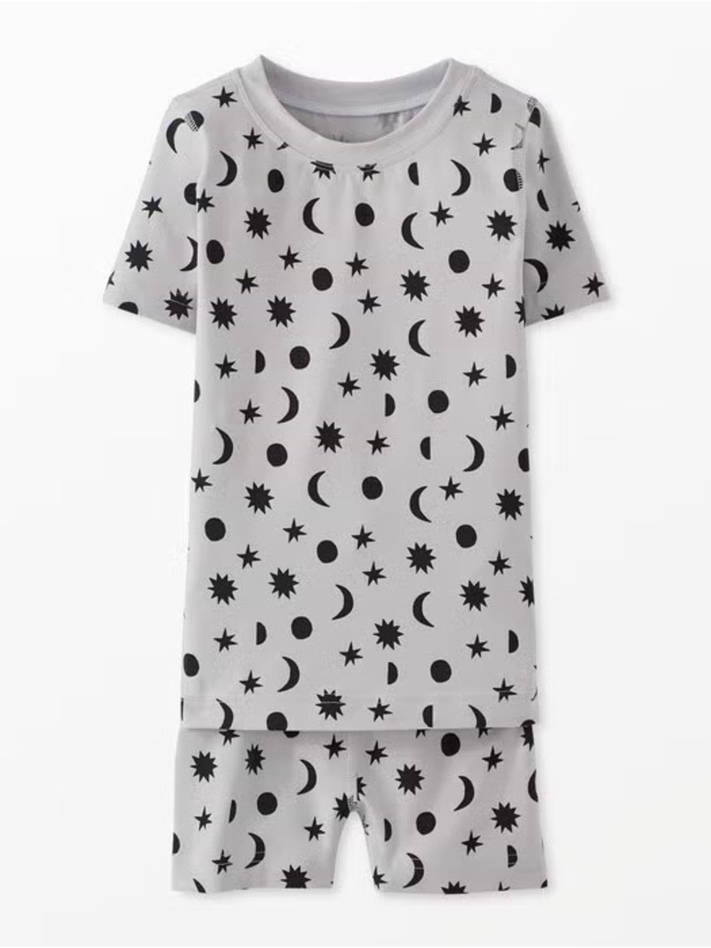 Hanna Andersson Gray Moon & Stars Short Pajama Set